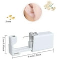 thumbnail image 3 of ZECATL 2 Pcs Self Ear Piercing Gun Disposable Self Ear Piercing Gun Kit Safety Ear Piercing Gun Kit Tool - 3mm Gold, 3 of 7