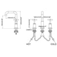 thumbnail image 5 of Two Cross Handle Widespread Faucet, 3-hole Bathroom Sink Faucet, 5 of 5