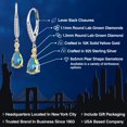 thumbnail image 2 of Gem Stone King 925 Silver and 10K Yellow Gold Mercury Mist Mystic Topaz and White Lab Grown Diamond Dangle Earrings for Women | 2.02 Cttw | Gemstone November Birthstone | Pear Shape 8X5MM, 2 of 6