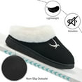 thumbnail image 4 of Ecetana Womens Slipper With Memory Foam Fluffy Soft Warm Slip On House Shoes, 4 of 6
