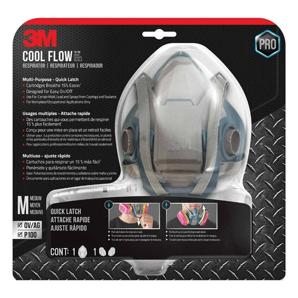 Respirador semifacial 3M Pro-Series azul talla M P100