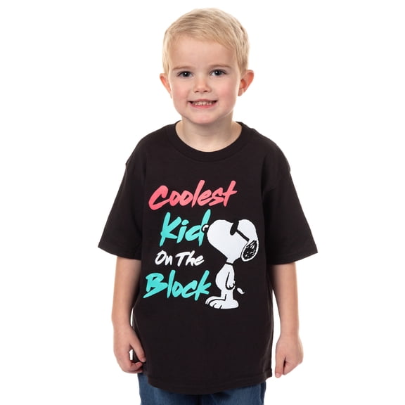 Peanuts T-Shirt Snoopy Coolest Kid On The Block Short Sleeve Graphic Tee