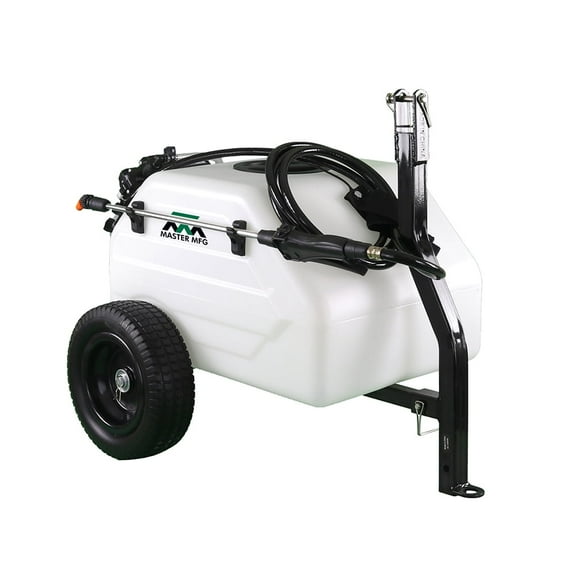 Master MFG 12 Gallon Lawn Trailer Broadcast Sprayer, 84″ Swath