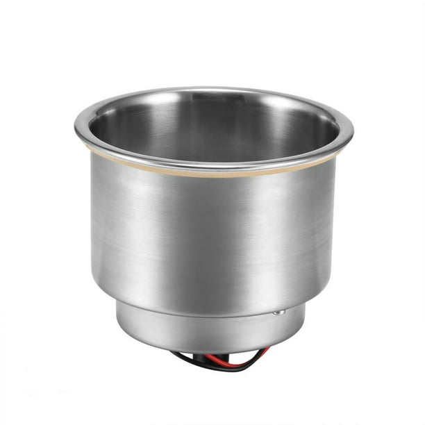 Portavasos Con Luz Led, 1 Unidad, 8 Led, Portavasos De Acero Inoxidable Empotrado, Forma De Copa Para Coche, Barco Marino Kearding HA024509-00