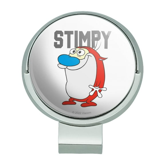 Ren and Stimpy Show Collegiate Stimpy Golf Hat Clip With Magnetic Ball Marker