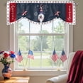 thumbnail image 2 of Independence Day Tie Up Valances Curtain, Adjustable Kitchen American Flag Pentagram Gnome celebration Valances for Windows Decor, Rod Pocket Short Curtains Set for Bedroom/Bathroom, 42"x12", 2 of 9