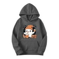 thumbnail image 4 of Women's Halloween Sweatshirt 2025 - Ghost Print | Oversized Crewneck Spooky Pullover, 4 of 4