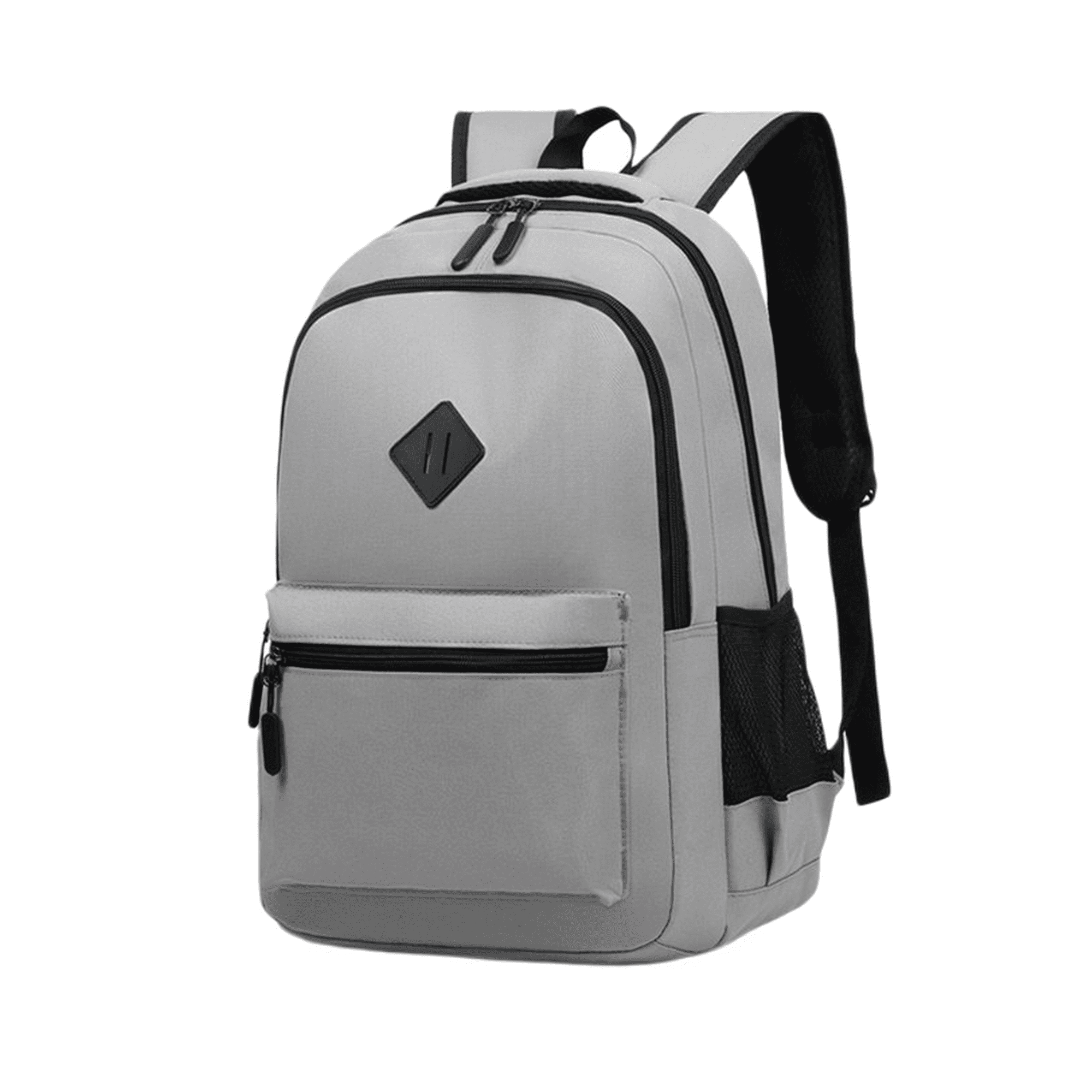 Backpack side pockets padded shoulder straps with USB plug gray Walmart