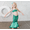 Celtic Green, variant on Rainbow Reef Toddler Tail and Bandeau Set for Girls and Kids, Size 5
