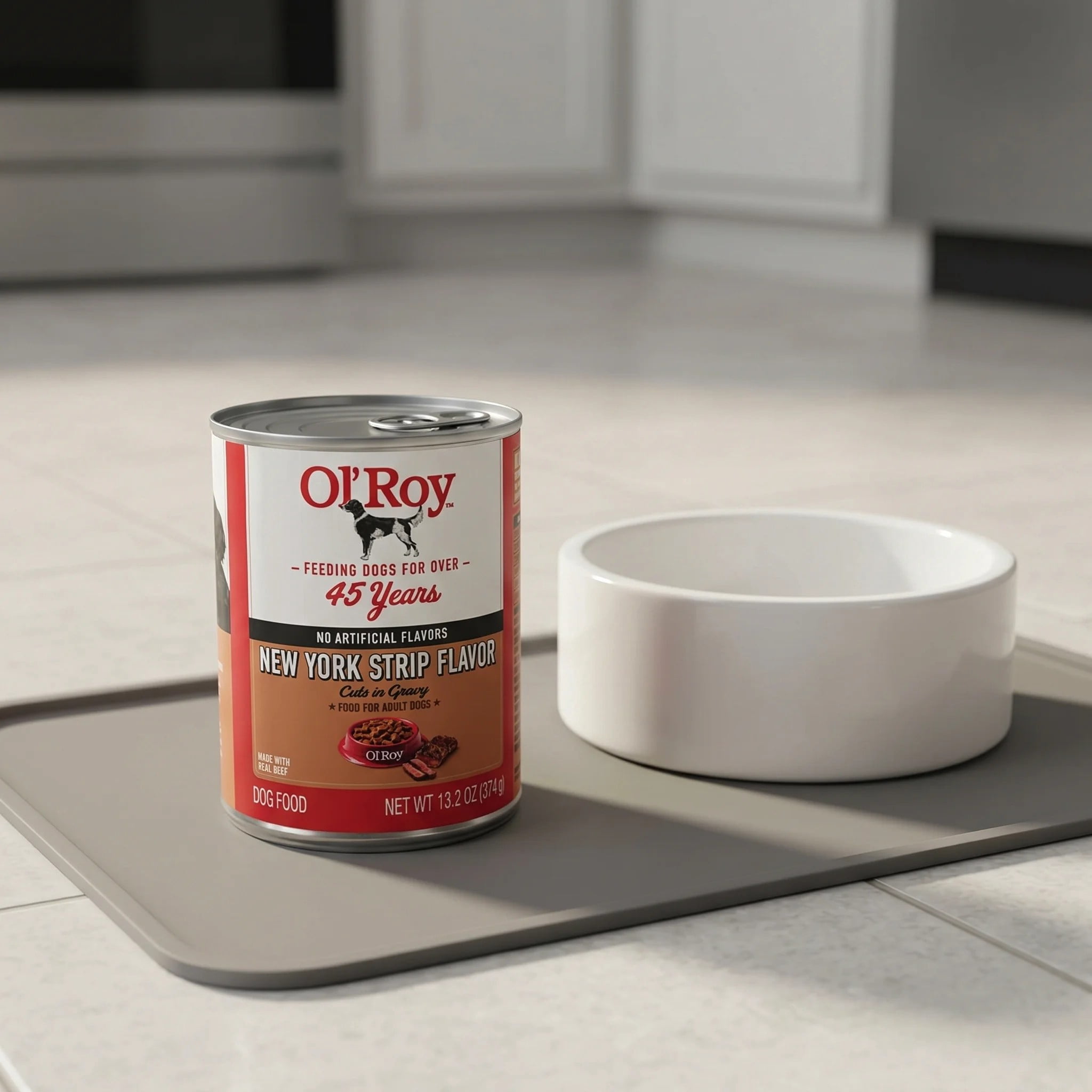 (4 pack) Ol' Roy New York Strip Flavor Cuts in Gravy Wet Dog Food, 13.2 oz Can