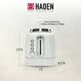 thumbnail image 2 of Haden Starbeck 2 Slice Wide Slot Stainless Steel Toaster, White & Chrome, 2 of 12