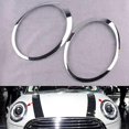 thumbnail image 2 of compatible avec Mini 2007-2015 R55 R56 R57 R58 R59 Anneau de Garniture de Phare en ABS Chrome Argent 51137149905, 2 of 5