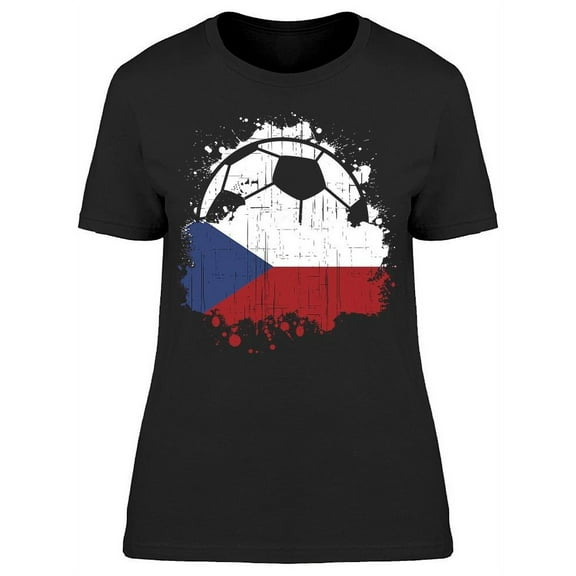 Czech Republic Soccer Team  T-Shirt Women -Image by Shutterstock Women T-Shirt, Female Large