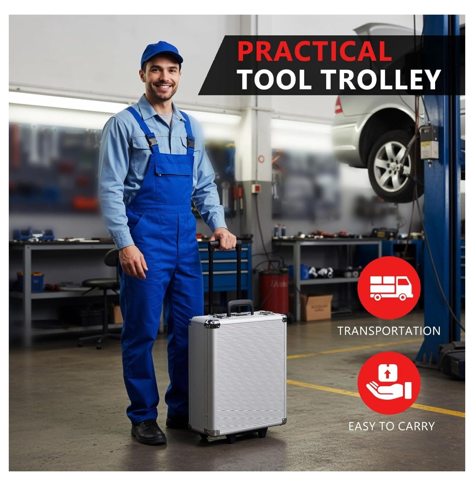 799pcs Mechanic Tool Set with Aluminum Trolley Case,Home Repair Tool kit,Complete Tool Box Set for Home,Automotive,Dorm,Garage