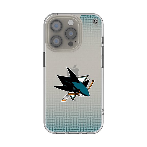 San Jose Sharks Linen Logo iPhone Clear Case