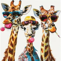 Cool Giraffe with Sunglasses Car Sticker , Funny Animal Decal, Cute Safari Decor, Trendy Car Accessories, Weatherproof Vinyl Sticker
