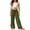 Army Green, variant on Uniform Pants For Girls Solid Color Straight Leg For Kids Trousers With Elastic Waist Casual Loose Fit Athletic Pants Size 12-13T
