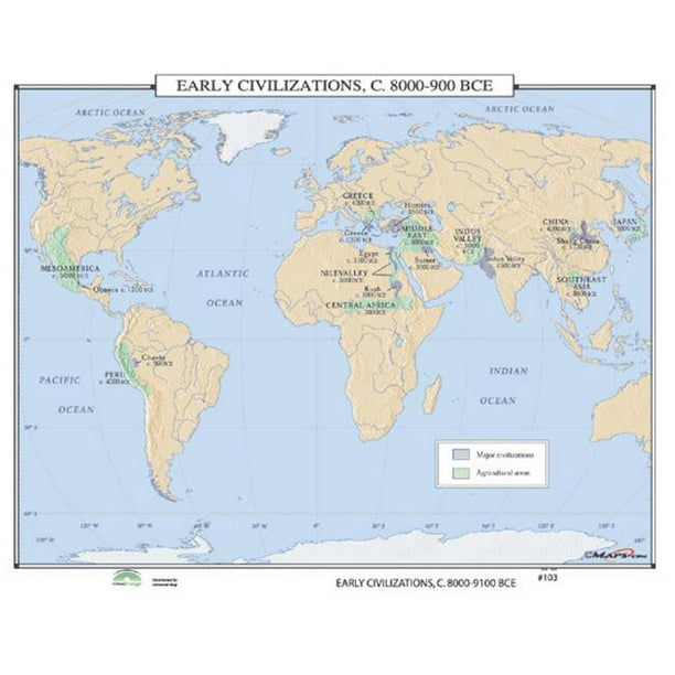 Universal Map 30245 103 Débuts de la Civilisation 44; 8000-900 avant JC