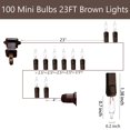 thumbnail image 2 of String Lights MXTCLM 100, cable pequeño marrón transparente, 7 m, 120 V, 2 of 7