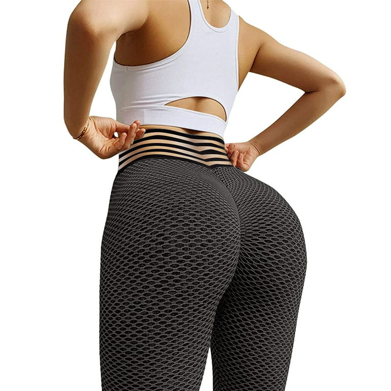 2 Pc Women's Seamless Butt Lift Leggings Textured  Anti-Cellulite High Waisted Ruched Butt Lift Booty Yoga Pants : Clothing,  Shoes & Jewelry