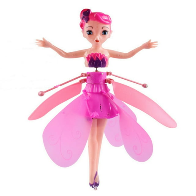 Muñeca de hada voladora con control remoto por inducción, avión RC, juguetes para niños, bailarina, princesa voladora, juguete