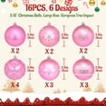 thumbnail image 4 of Waipfaru 16Pcs Christmas Ball Ornaments,3.15" Shatterproof Hanging Xmas Ornaments Set for Christmas Holiday Party Decoration, 4 of 7