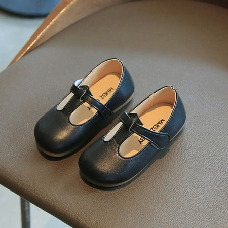 

PUIYRBS Baby Girl Childrens Princess Shoes Soft-Soled Baotou Anti-Collision Soft-Soled Small Leather Shoes