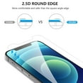 thumbnail image 2 of kurtrusly Mobile Phone Screen Protective Cover Cell Phone Screen Tempered Glass Protector Film for iPhone 12/12 Pro, 2 of 9