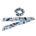 thumbnail image 3 of Cinta de lazo con estampado floral HUOGUO para anudar el pelo, azul claro, 3 of 4