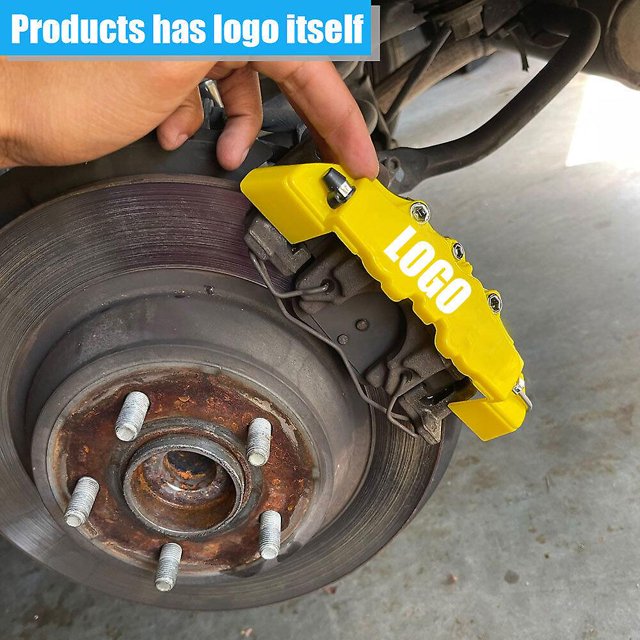 Tal 4x amarillo 3d estilo coche disco freno pinza cubierta piezas delantera trasera accesorios Kit