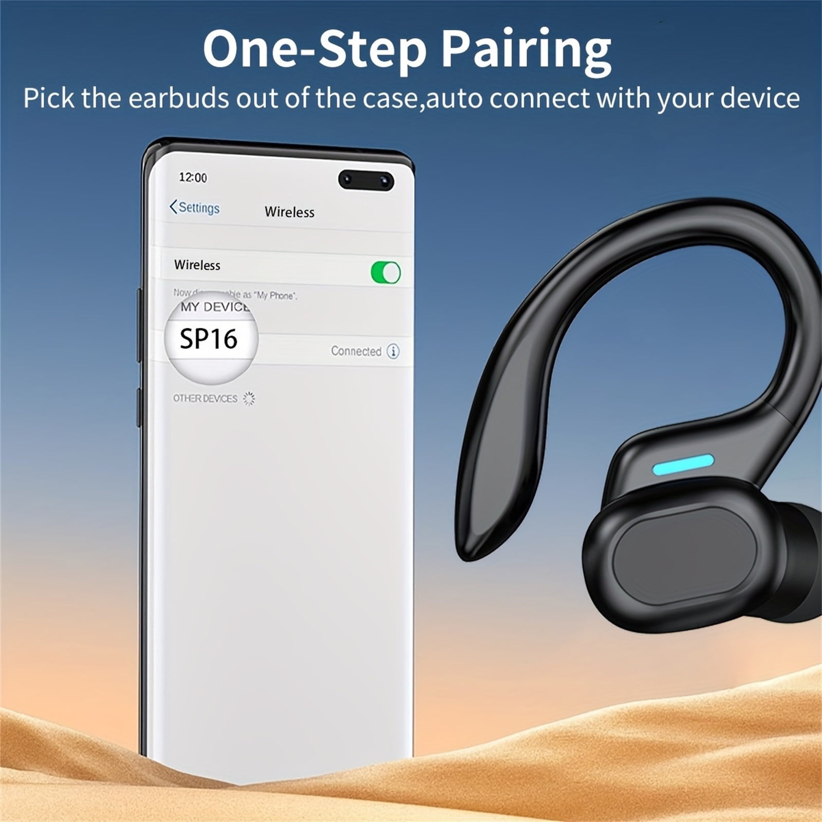 Wireless Earbuds, Bluetooth 5.3 Headphones in Ear with 4 ENC Noise Cancelling Mic, HiFi Stereo Deep Bass Wireless Earphones 40Hrs, in-Ear Earbud Bluetooth Dual LED Display IP7 Waterproof - Red