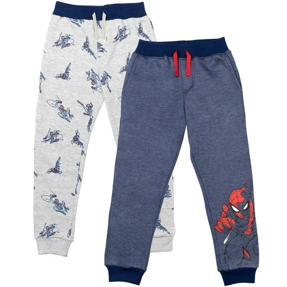 Marvel Avengers Spider-Man Toddler Boys 2 Pack Pants Blue / Grey 3T