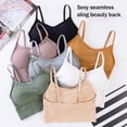 thumbnail image 2 of Qarigey Mujeres Sexy Crop Tops Tube Top Sujetador sin costuras Lencería deportiva Elástico Push Up Sports Bralette Tank Ropa interior amarillo Qarigey AP000318-02, 2 of 6