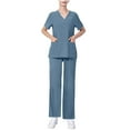 thumbnail image 2 of BVOFAR Scrubs for Women Set Stretchy V Neck Scrub Tops and Jogger Pants Medical Nursing Uniforms with Pockets, 2 of 5