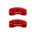 thumbnail image 2 of MGP 4 Caliper Covers Engraved Front & Rear Impala Red finish silver ch, 2 of 2