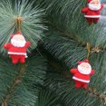 thumbnail image 6 of Lssam Mini Santa Ornaments & Tree Decorations - Small Santa Claus Figures with Hooks for Hanging on Xmas Trees, Holiday Home, Office, Party (Red), 6 of 8