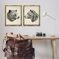 thumbnail image 3 of Stupell Industries Portrait Brown Bear Animal Animals Drawing Gold Floater Framed Canvas Art Print Wall Art, 31 x 25, Set of 2, 3 of 10