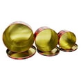 Set of 3 Round Holiday Decorative Nesting Tins Largest Measures 8 in