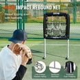 thumbnail image 3 of KFFKFF 9 Hole Baseball Softball Pitching Net with Strike Zone, Portable 28"x27" 9 Pocket Hitting Practice Softball Pitching Aid Net 3 Level Adjustable Height, 3 of 9