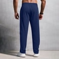 thumbnail image 6 of Men's Lightweight Sweatpants Open Bottom Drawstring Sweat Pants Straight Leg Gym Fall Lounge Pants with Pockets, L, 6 of 7