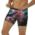 thumbnail image 3 of Salouo Ocean Seahorse Pattern Men's Boxer Briefs, Soft & Breathable Underwear Elastic Waistband Briefs for Men,1-Pack, 3 of 7