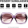 thumbnail image 6 of FEISEDY Crystal Square Women Sunglasses Luxury Diamond Thick Frame Ladies Shades B2708, 6 of 14