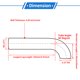 thumbnail image 4 of Codo de Mandril de 3.15″ OD 90° Longitud de 6 pulgadas T201 Tubería de Escape Granallado L Tubería Extendida para Soldadura Pasamanos de Escalera HVAC Negro, 4 of 7