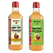 Marukan Organic Apple Cider Vinegar & Rice Vinegar Drink Blend, 24 Fl Oz Glass Bottle