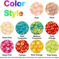 thumbnail image 4 of 180 piezas de cuentas redondas de vidrio soplado artesanales de 8 mm en 10 colores para pulseras (a granel), 4 of 9
