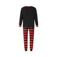 thumbnail image 4 of Christmas Family Pajamas Matching Set Letter Print Long Sleeve Tops and Striped Pants Loungewear Soft Sleepwear, 4 of 9