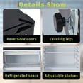thumbnail image 4 of IdealHouse Compact Mini Refrigerator, Energy Efficient Fridge with Reversible Door, Quiet Operation and Adjustable Shelves for Dorm, Office, Bedroom, Kitchen and Bar Use, 4 of 6