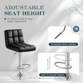 thumbnail image 3 of Furmax Adjustable Swivel Bar Stools, Armless, PU Leather, Black (Set of 4), 3 of 11