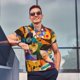 thumbnail image 4 of Fotbe Abstract Musical Faces Camiseta Polo de Golf para Hombre con Estampado – Camisa Deportiva Transpirable con Cuello Abotonado-Large, 4 of 6