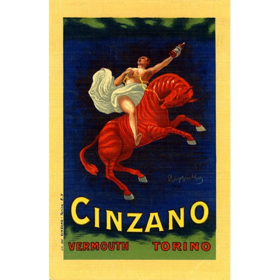 Cinzano Poster 16x24 Poster Medium Art Poster 16x24 Unframed, Age: Adults, Rectangle Western Graphic